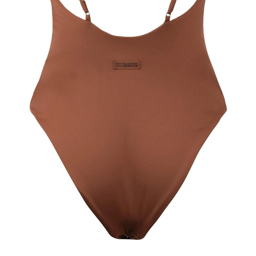 Mc2 Saint Barth MC2 Saint Barth Brown One-Piece Swimsuit With Rhinestones 2