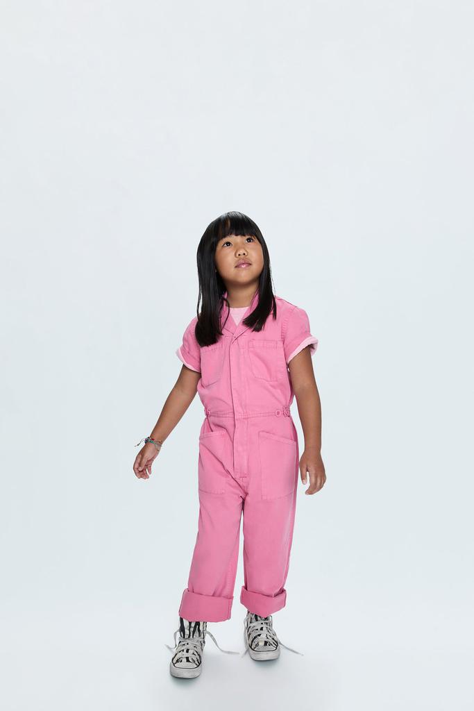Pistola Denim Little Grover Playsuit - Flamingo