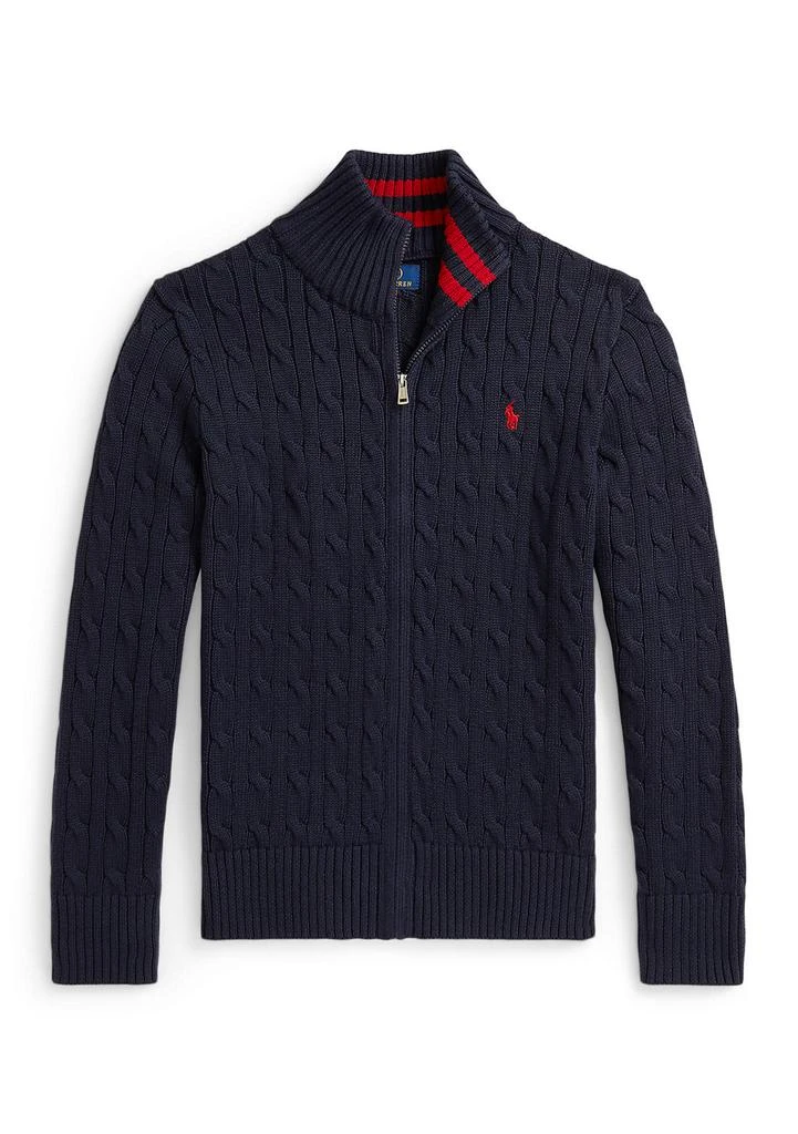 Ralph Lauren Boys 8-20 Cable-Knit Cotton Full-Zip Sweater