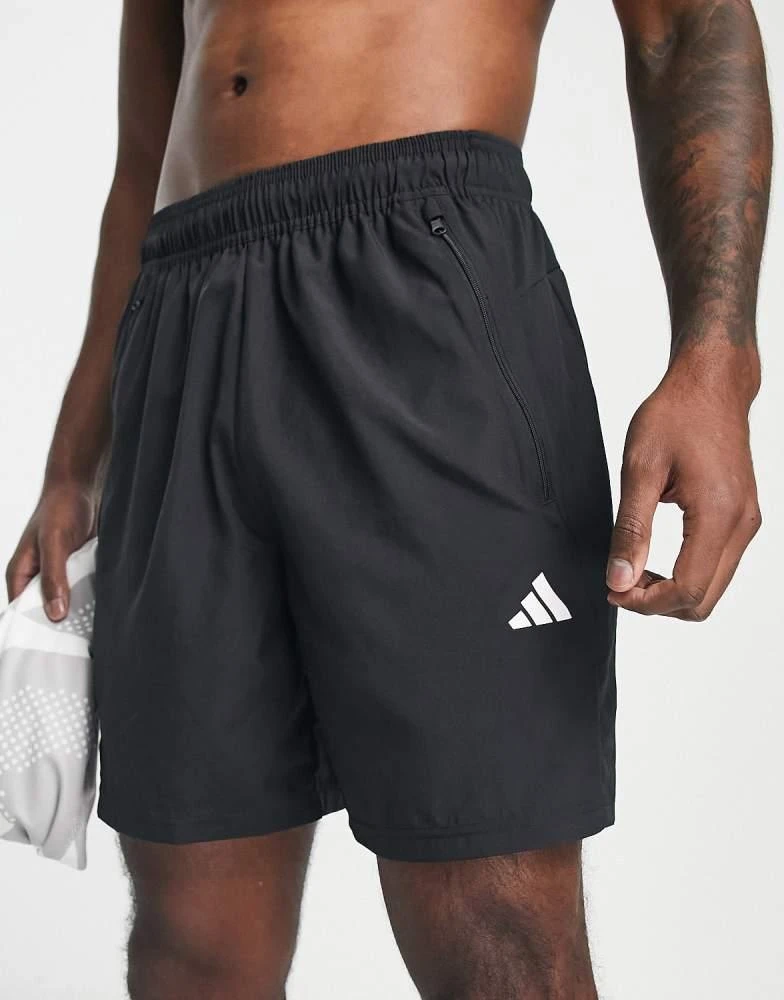 Adidas adidas Training Train Essentials 7 inch woven shorts in black 1