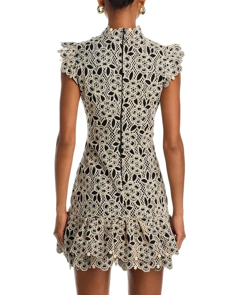 AQUA Floral Mock Neck Mini Dress - Exclusive 4
