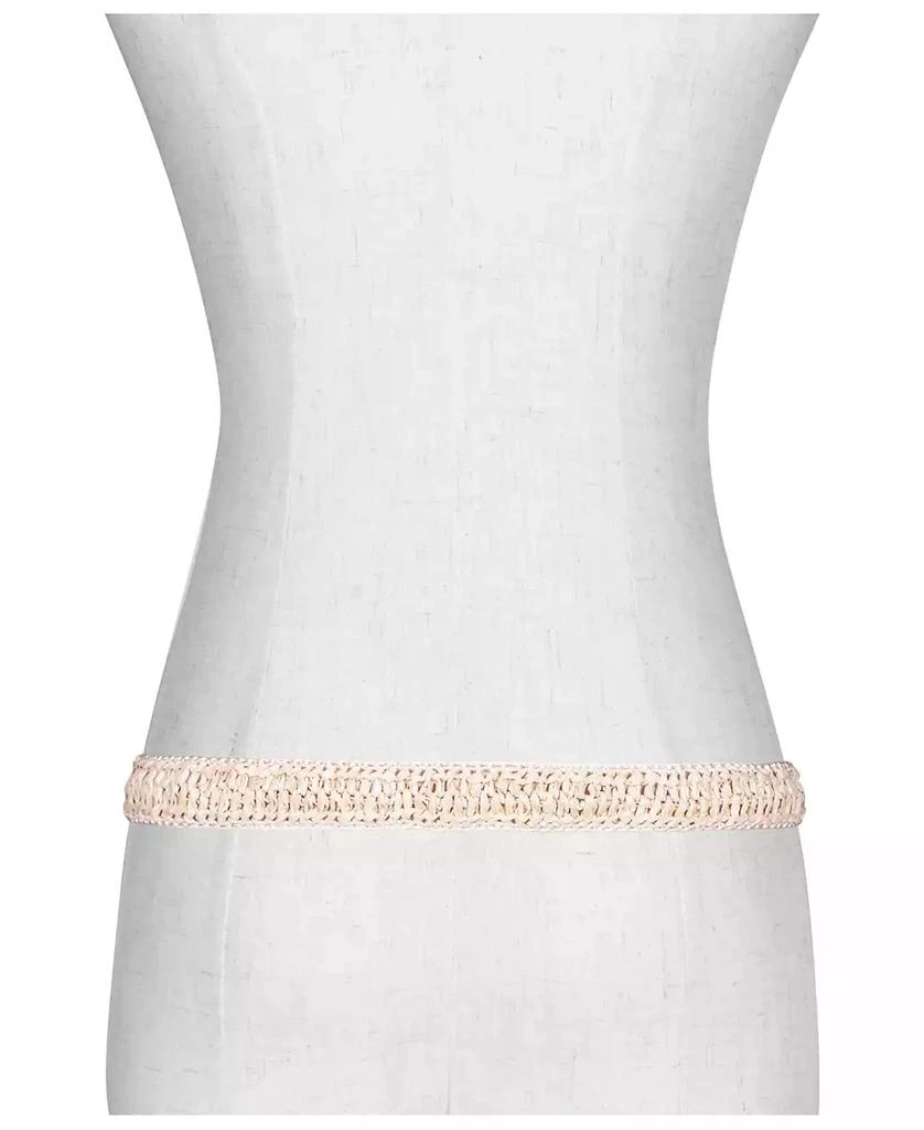 Michael Kors 32mm Woven Raffia Belt 5