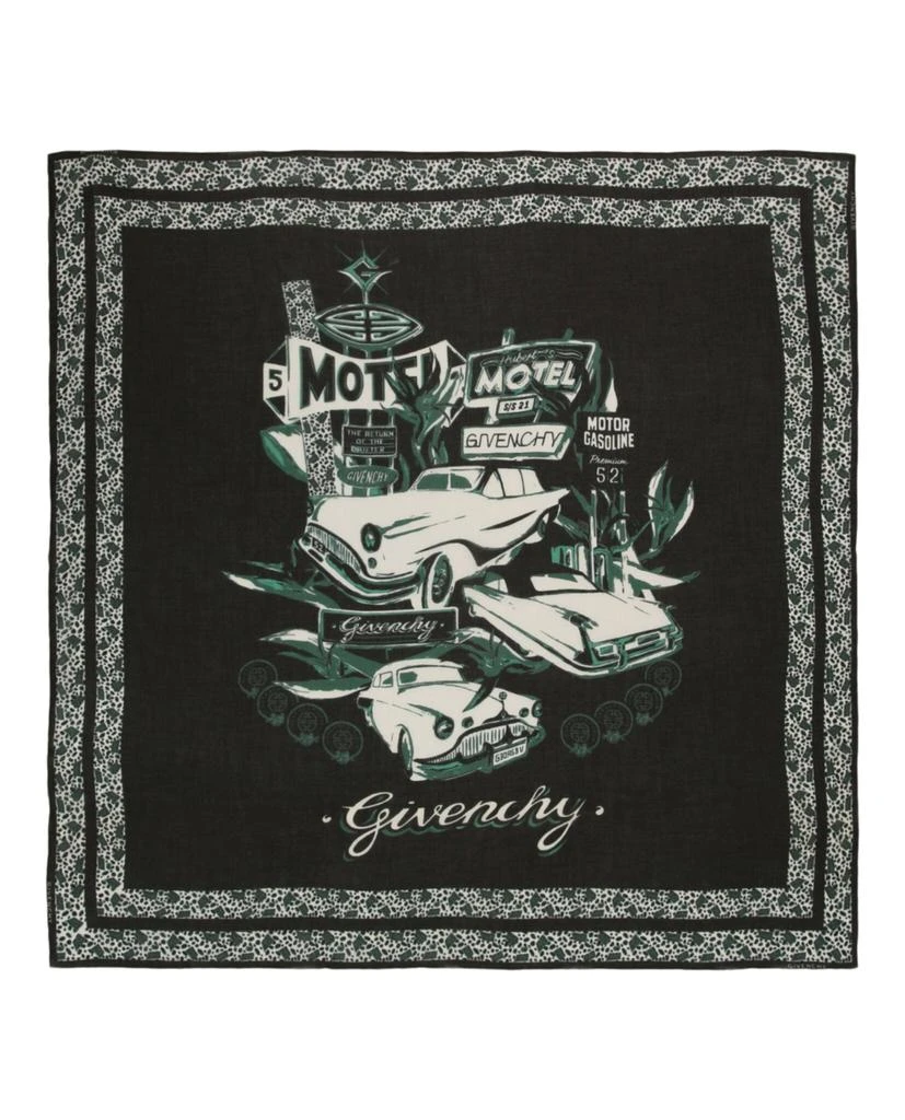 Givenchy Motel Logo Print Silk Scarf 1