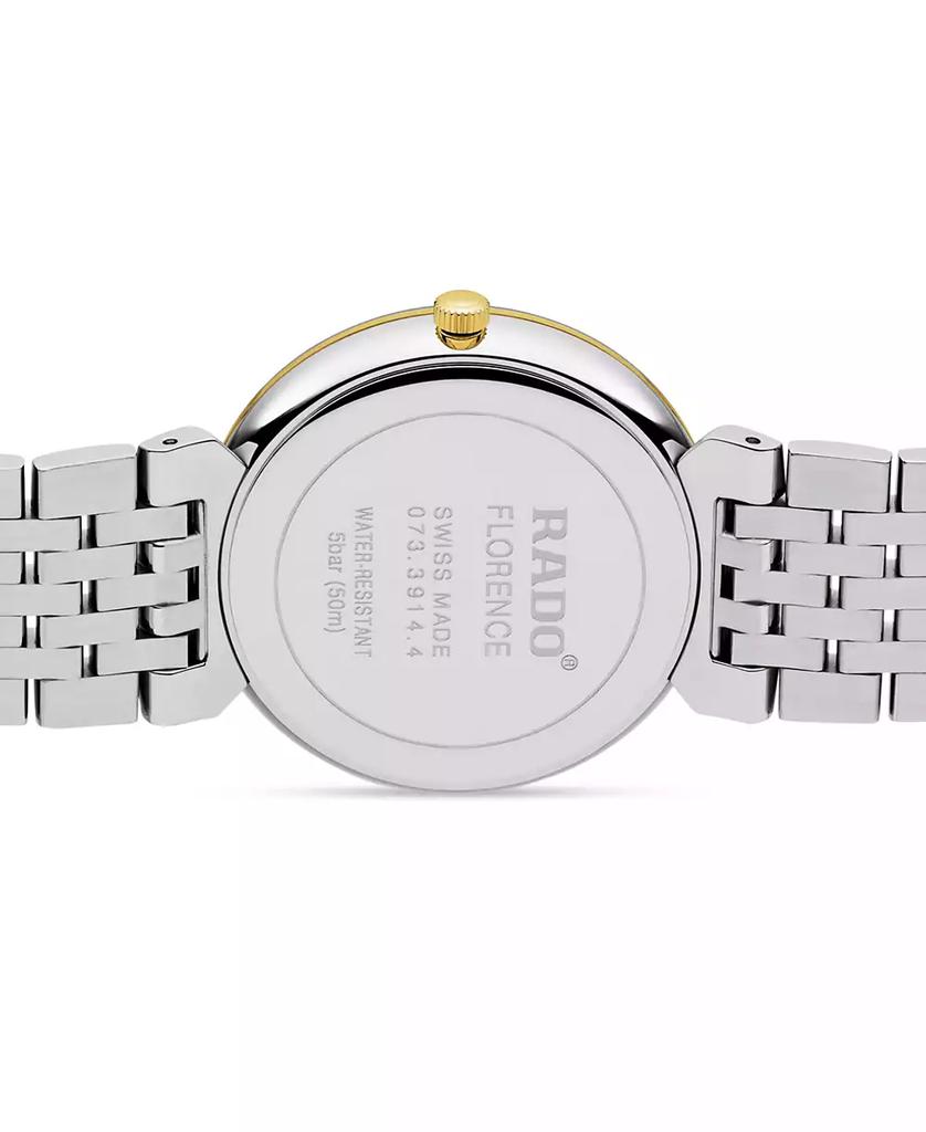 Rado Florence Men's Black Stainless Steel Bracelet Watch 38mm