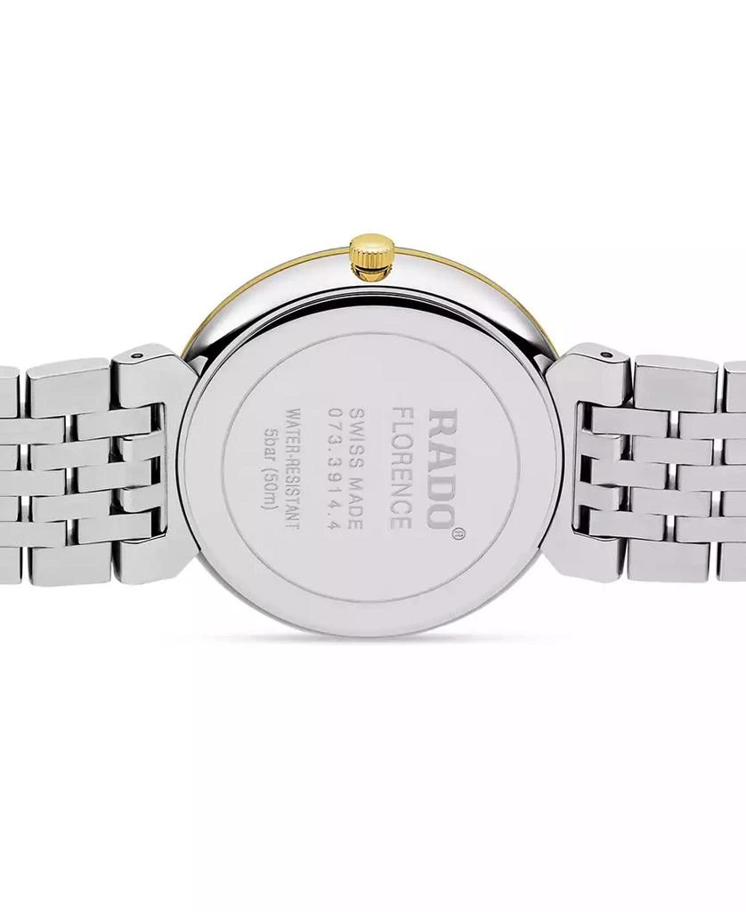 Rado Florence Men's Black Stainless Steel Bracelet Watch 38mm 2