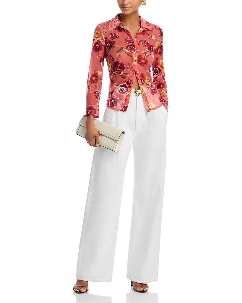L'Agence Indiana Floral Fitted Long Sleeve Blouse 2