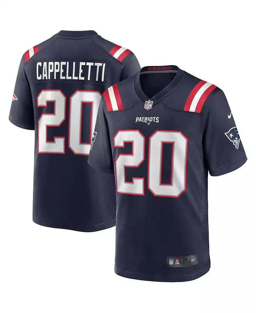 NIKE Men's Gino Cappelletti Navy New England Patriots Game Retired Player Jersey 1
