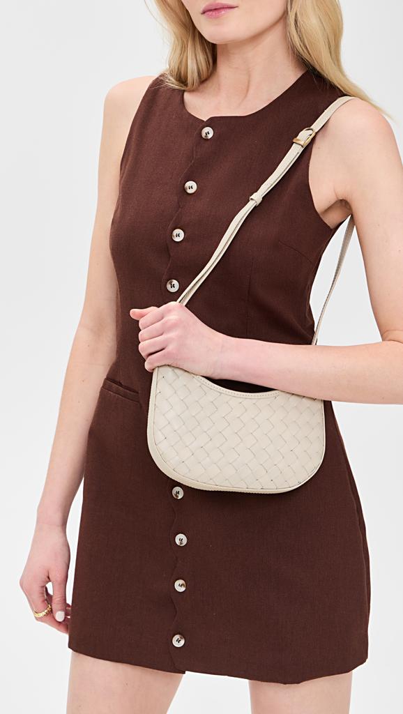 Bembien Mini Sling Carr Weave Cream Bag