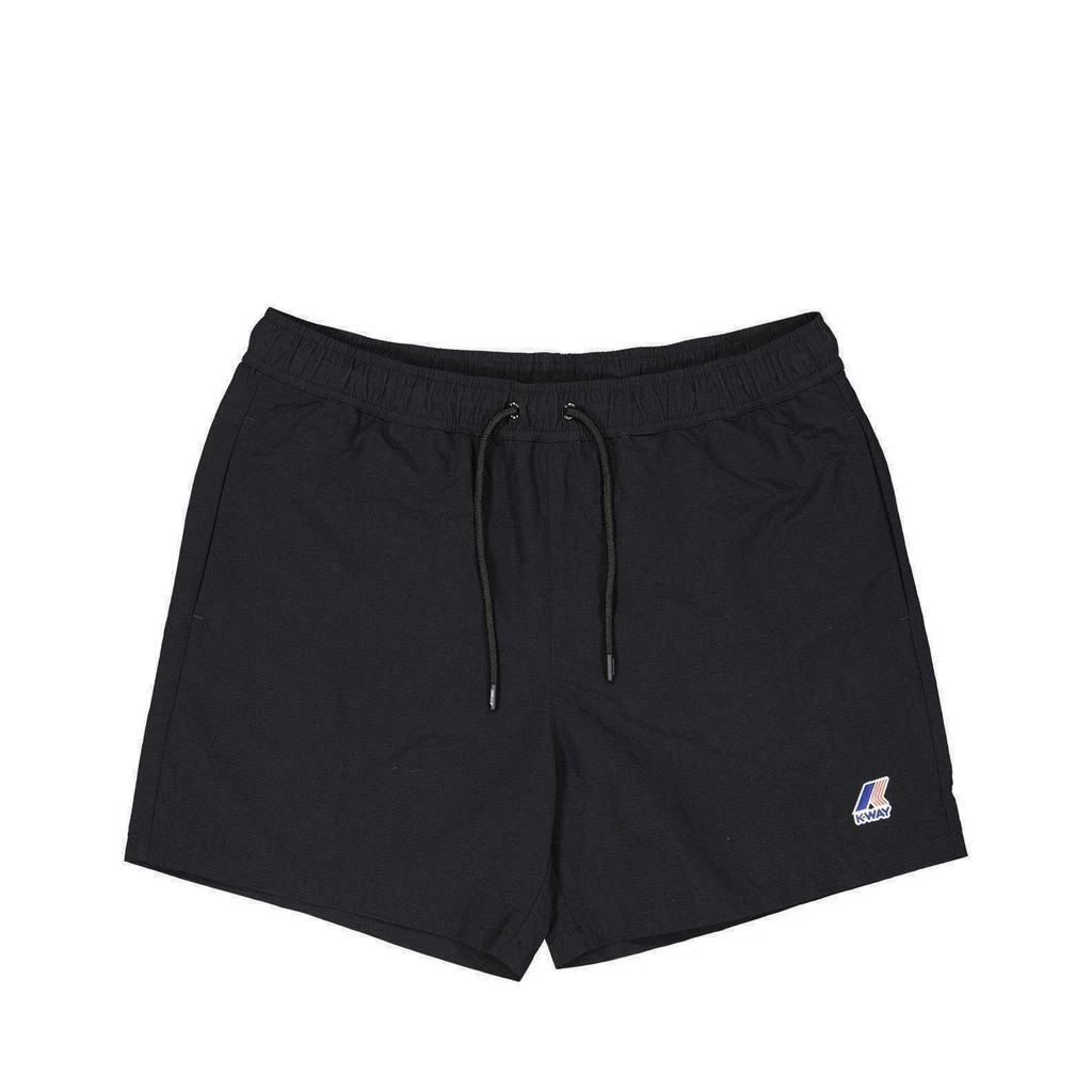 K-Way K-Way Logo Patch Drawstring Swim Shorts 1