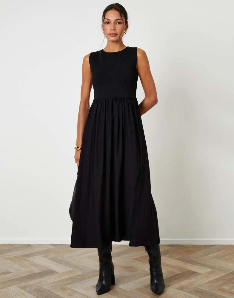 Womens Threadbare Black 2-In-1 Sleeveless Knitted Vest Maxi Dress US 8 Womens Threadbare Black 2-In-1 Sleeveless Knitted Vest Maxi Dress US 8