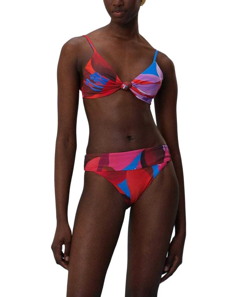 Farm Rio Watercolor Floral Bikini Top