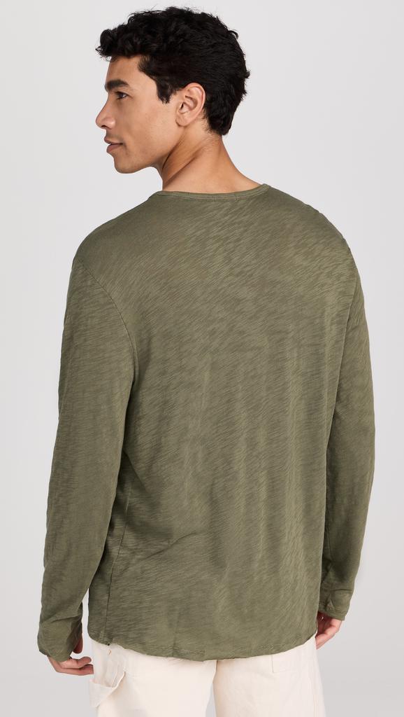 ATM Anthony Thomas Melillo Slub Jersey Destroyed Wash Henley