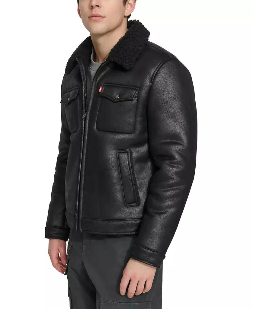 Levi's Men's Faux-Shearling Full-Zip Trucker Jacket 3