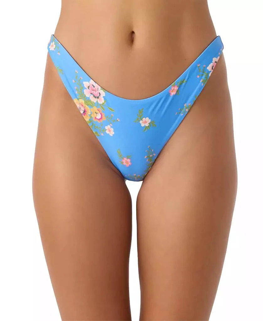 O'Neill Juniors' Printed High-Cut Bikini Bottoms 1