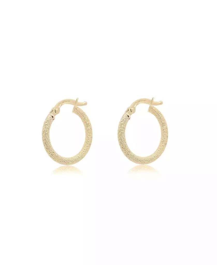 The Lovery Mini Mesh Gold Hoop Earrings 14K Yellow Gold 3