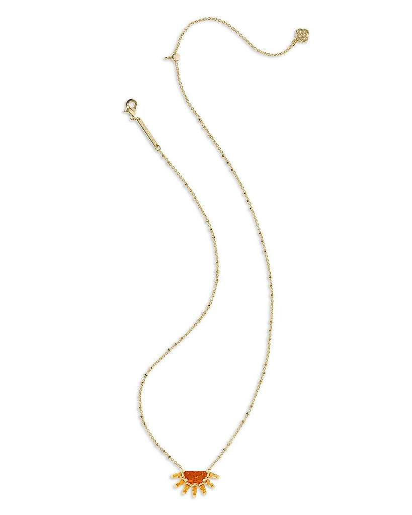 Kendra Scott Samantha Sun Orange Glass Short Pendant Necklace, 19" 1