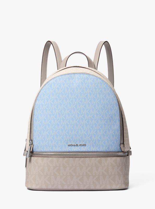 Michael Kors Rhea Medium Color-Block Signature Logo Backpack