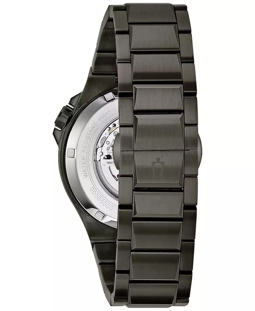 Bulova Men's Automatic Gunmetal Stainless Steel Bracelet Watch 46mm 98A179 3