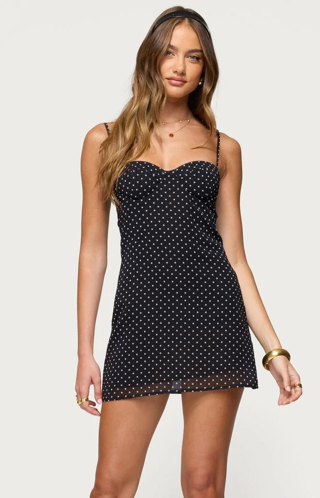 cupped drop waist mini dress Kadi White Cotton Poplin Drop Waist Corset Mini Dress L / US 10-12 main image 1