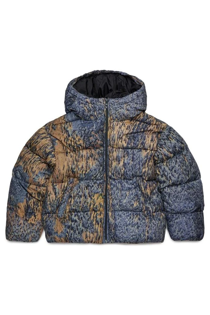 Diesel Diesel Kids Oval-D Logo Embroidered Padded Jacket
