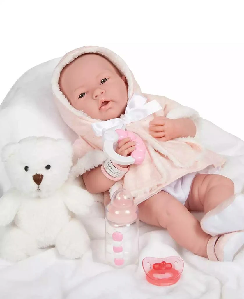 JC TOYS La Newborn 15" Real Girl Baby Doll with Teddy Bear Set, 9 Pieces 6