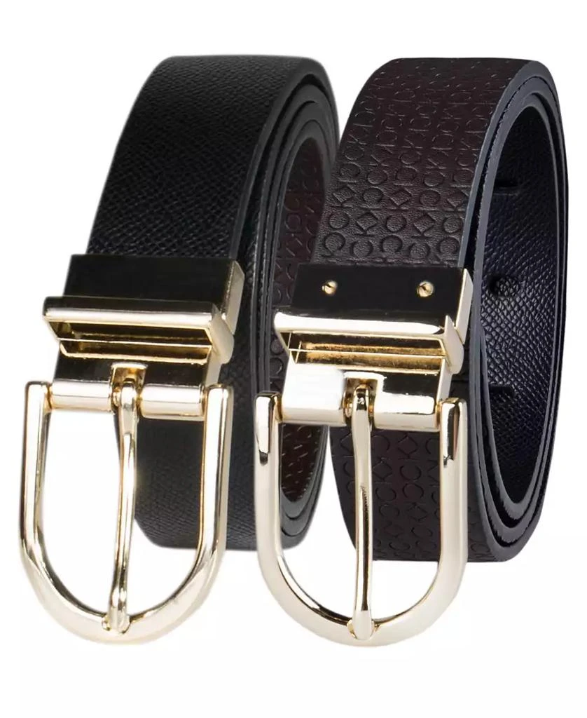 Calvin Klein Women's Embossed Casual Reversible Belt 1