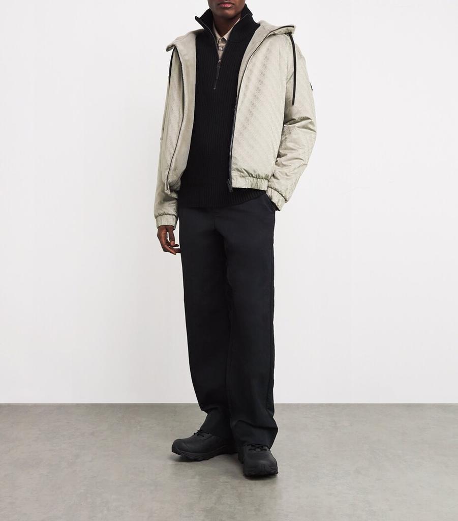 Moose Knuckles Reversible Monogram Bunny Bomber Jacket