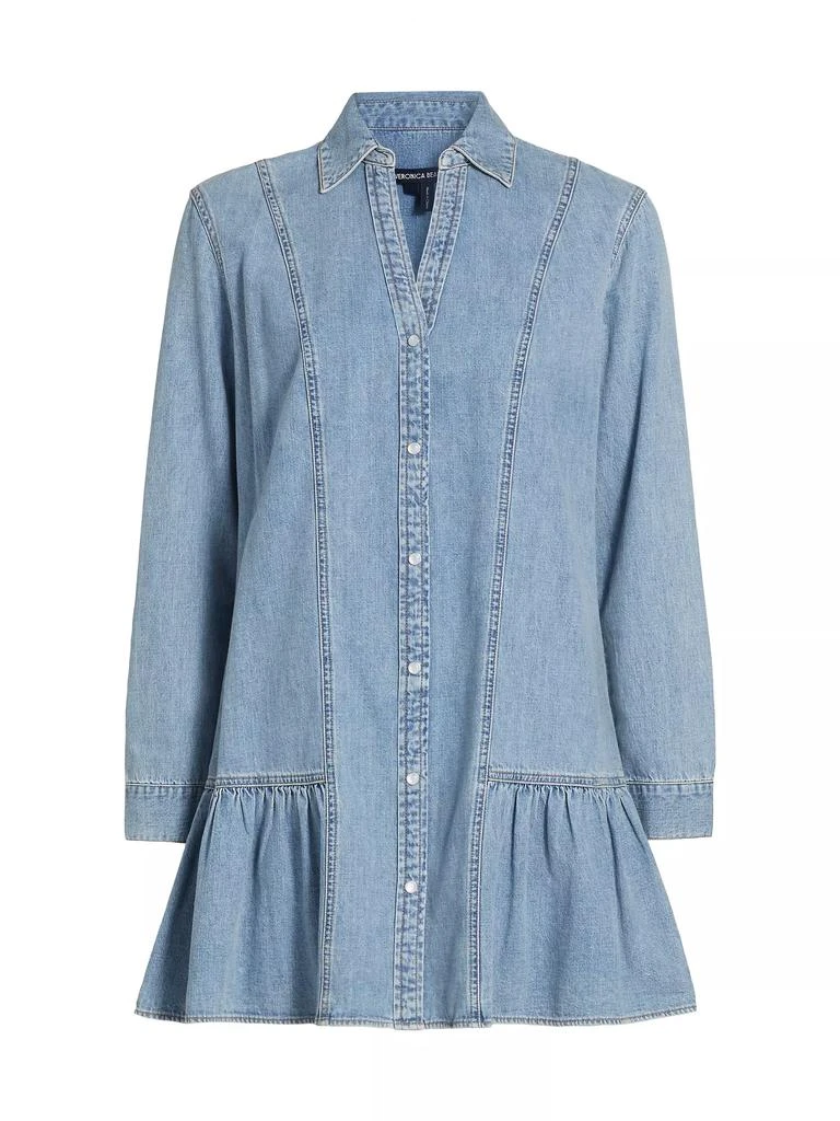 VERONICA BEARD Catherine Denim Flounce Minidress 1