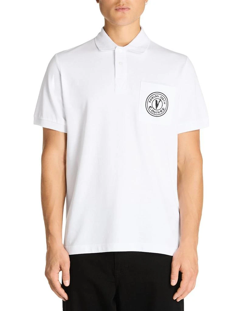 Versace Jeans Couture Regular Fit Logo Piqué Polo 1