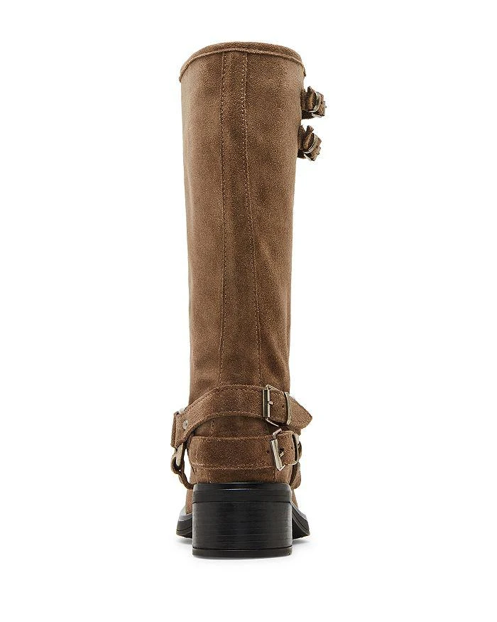 Steve Madden Women's Astor Multi Buckle Tall Block Heel Boots 4
