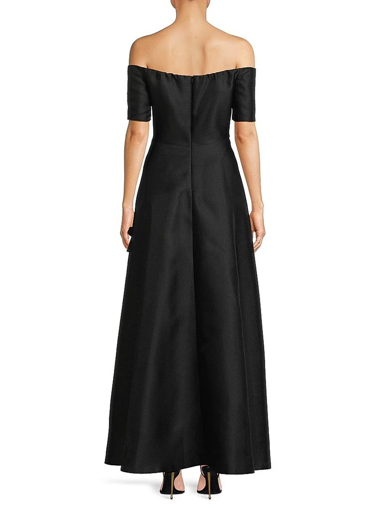 Black Halo Serafina Jacquard Piqué Gown 5