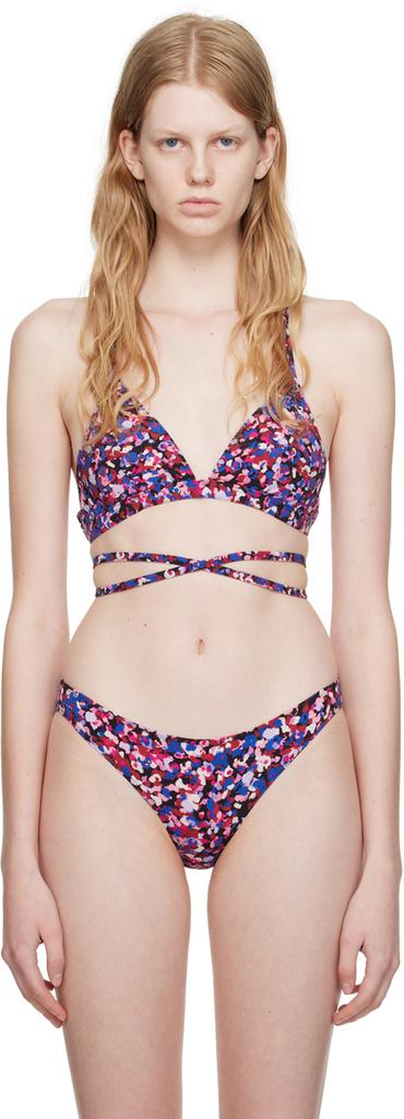 Isabel Marant Pink & Blue Solange Bikini Top