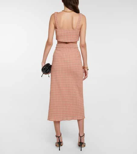Altuzarra Belili gingham midi skirt 3