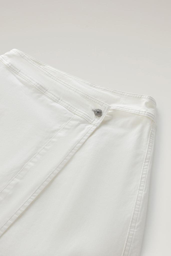Woolrich Garment-Dyed Wrap Cargo Skirt in Cotton Twill - Women - White