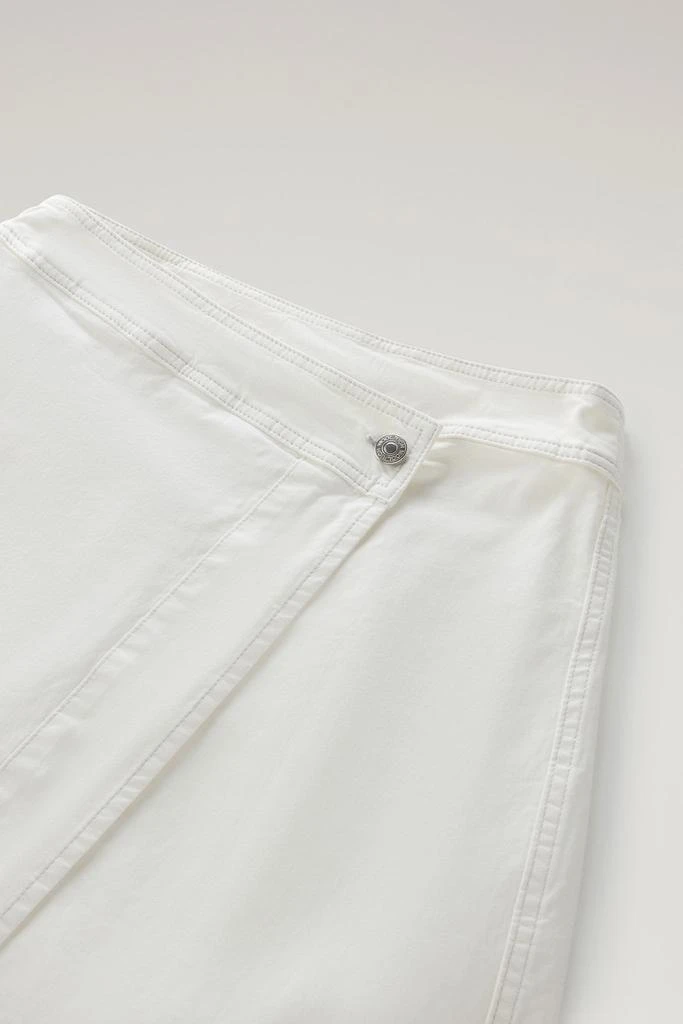Woolrich Garment-Dyed Wrap Cargo Skirt in Cotton Twill - Women - White 2