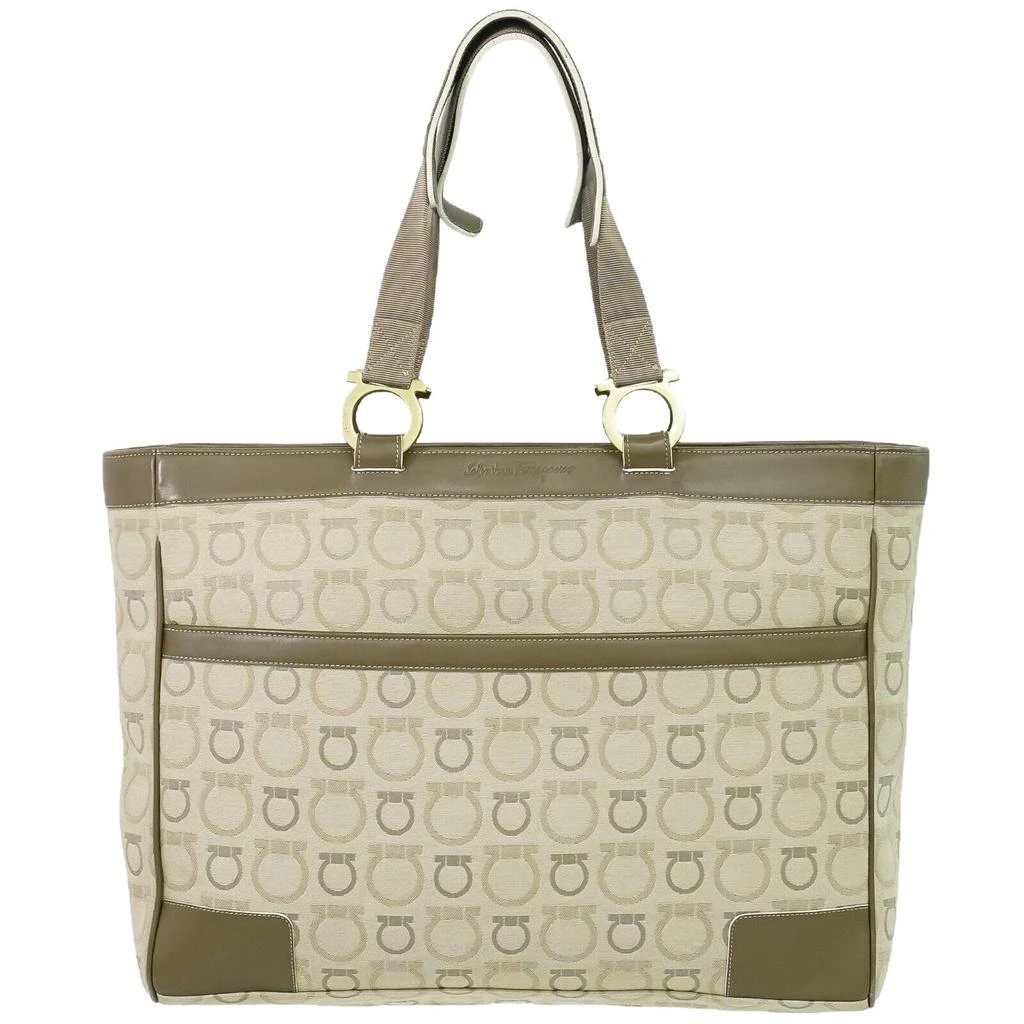 Salvatore Ferragamo Gancini Canvas Tote Bag (Pre-Owned) 1