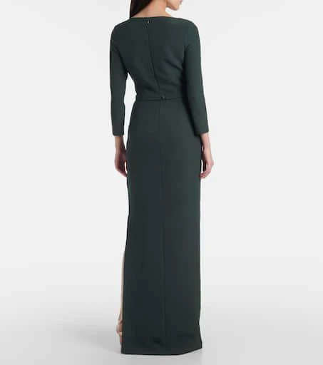Safiyaa Mahir draped crêpe gown 3