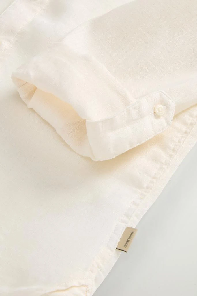 Woolrich Boys’ Garment-Dyed Pure Linen Shirt - Boys - White 5