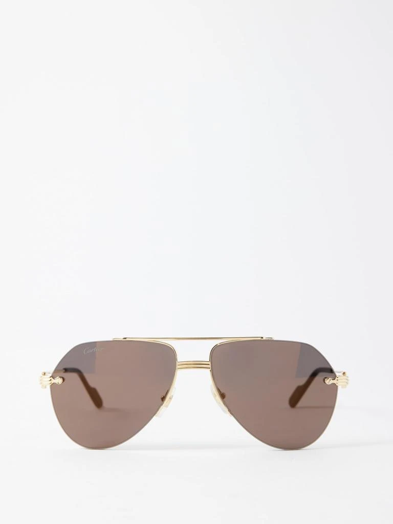 Cartier Eyewear Première de Cartier aviator metal sunglasses 2