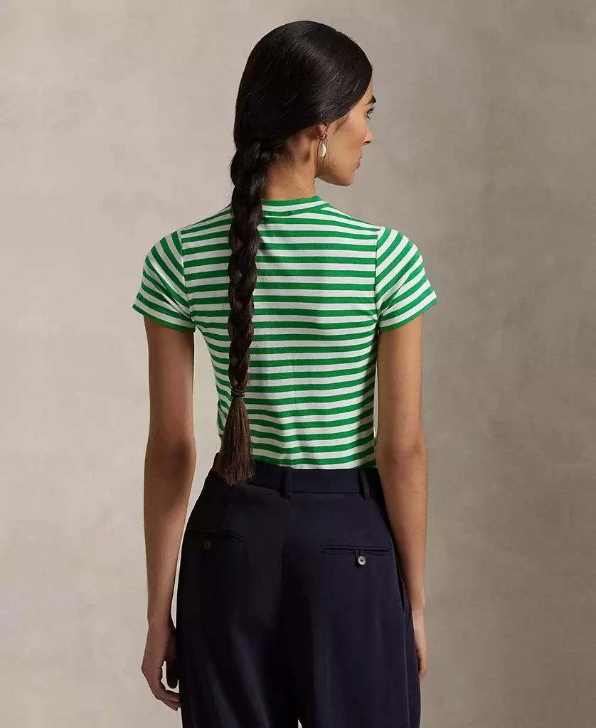 Ralph Lauren Women's Striped Ribbed Cotton Crewneck Tee 5