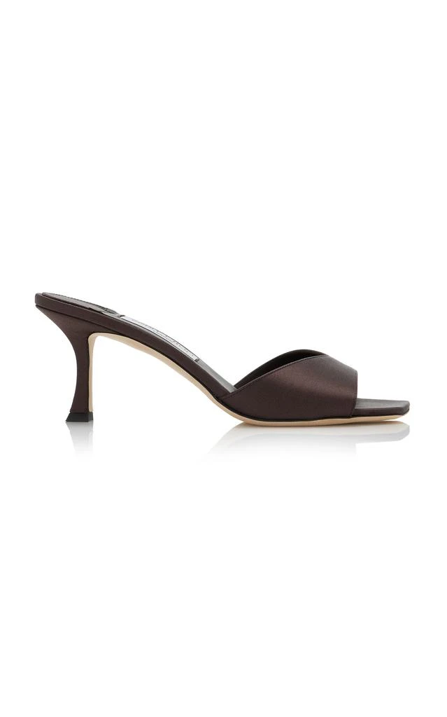 Jimmy Choo Jimmy Choo - Skye Satin Mules - Brown - IT 40 - Moda Operandi 1
