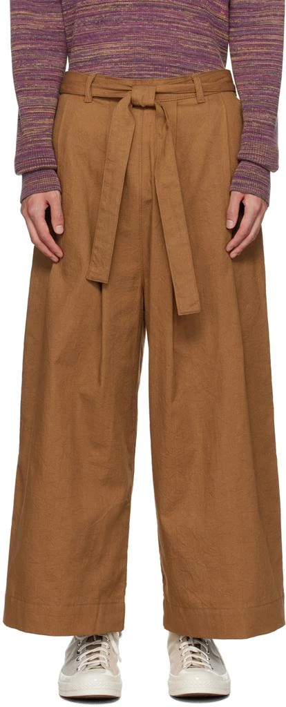 Naked & Famous Denim SSENSE Exclusive Brown Trousers 1