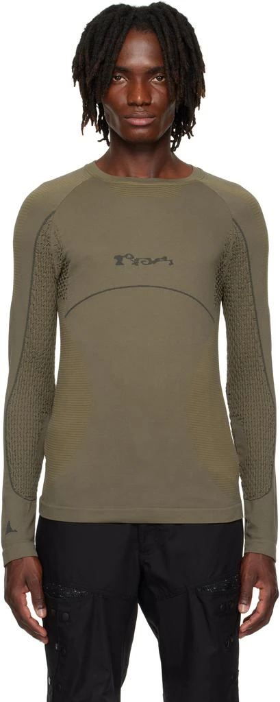ROA Khaki Seamless Long Sleeve T-shirt 1