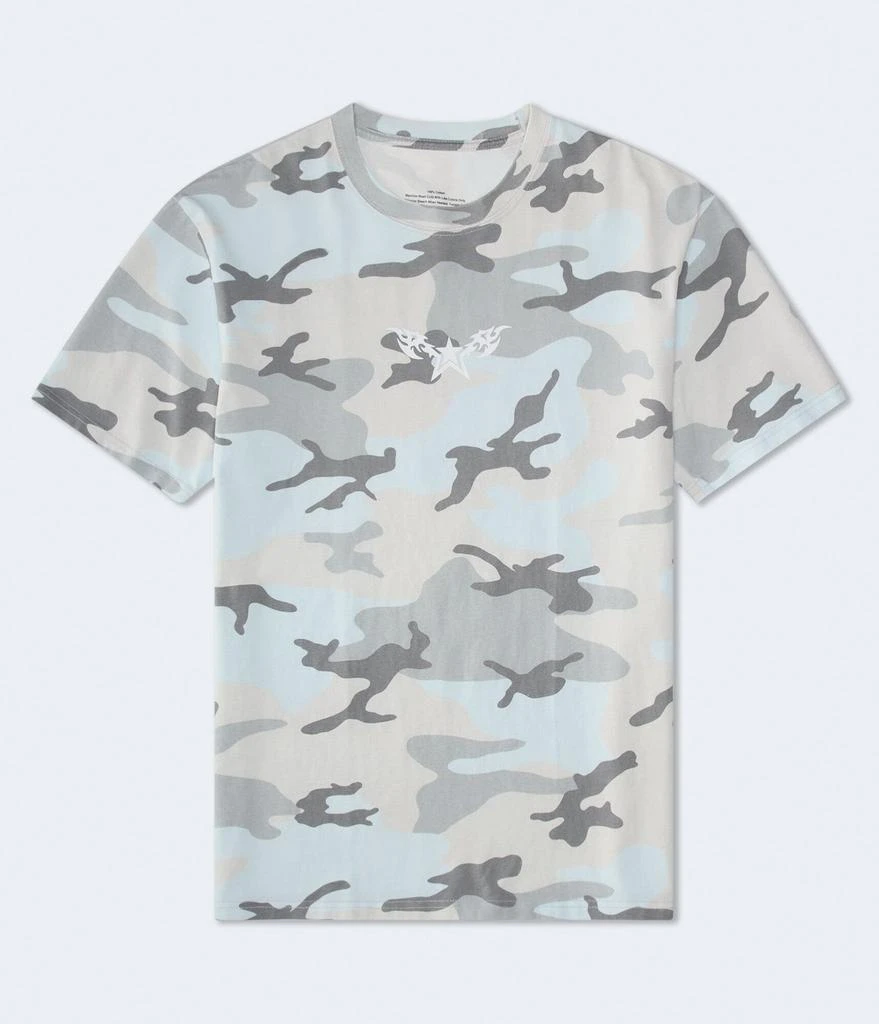 Aeropostale Star Tattoo Camo Relaxed Graphic Tee