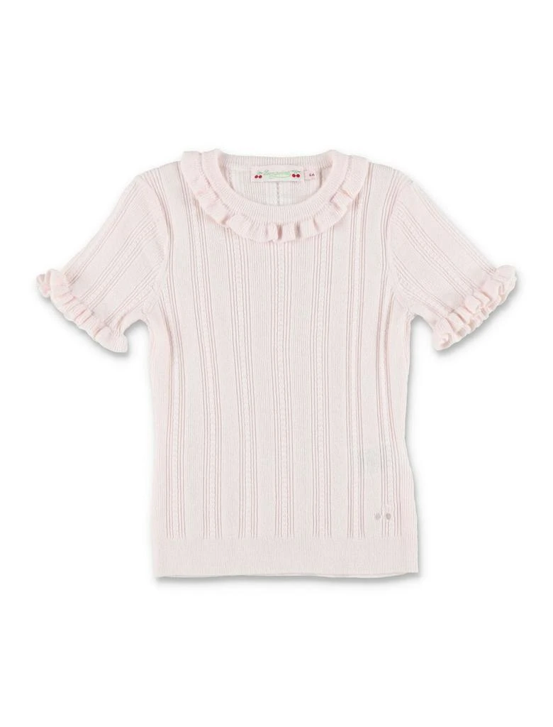 Bonpoint Bonpoint Lucie Ruffled Short-Sleeved Jumper