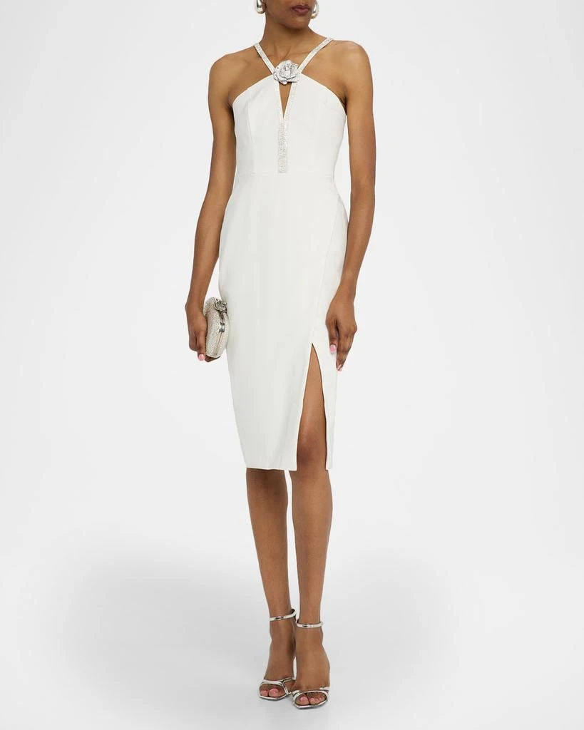 Liv Foster Rhinestone-Trim Stretch Crepe Dress 2