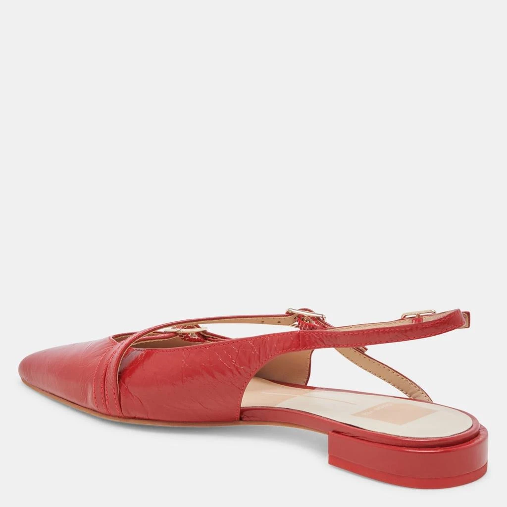 Dolce Vita Pamla Wide Flats Red Crinkle Patent 5