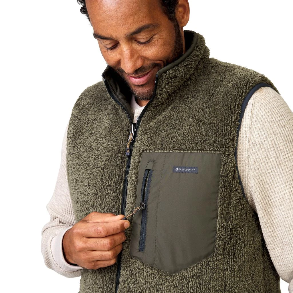 Free Country Men's Atlas Quilted Reversible Sherpa Vest 6