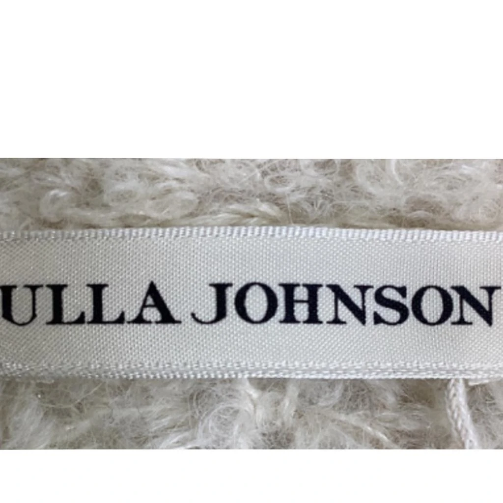 Ulla Johnson Knitted Bishop Sleeve Cardigan in Cream Wool 6