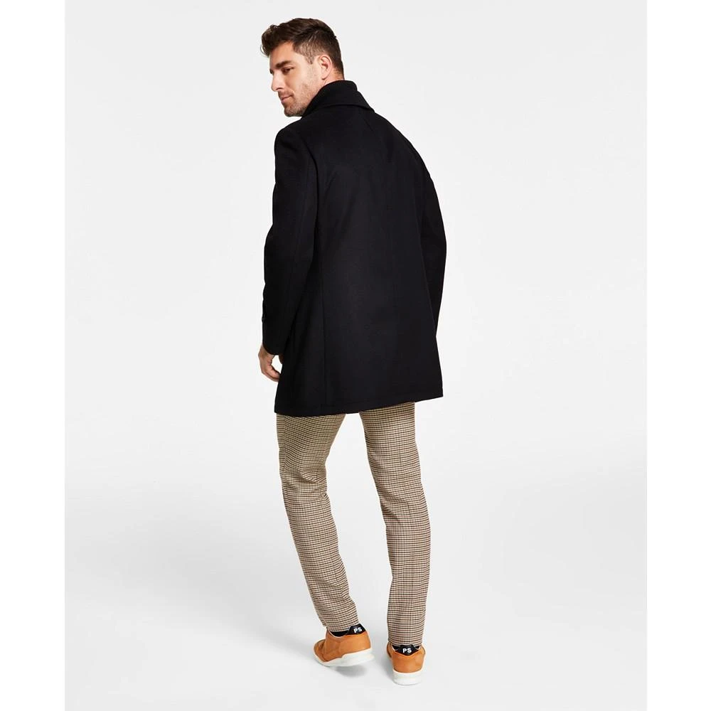 Lauren Ralph Lauren Men's Classic-Fit Navy Solid Double-Breasted Overcoat with Attached Bib 2